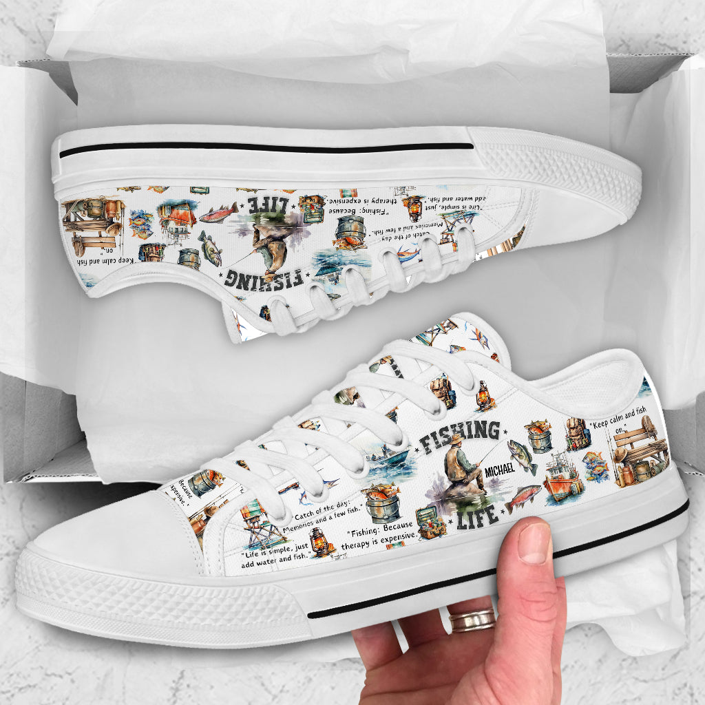 Passionné de pêche ? Chaussures de pêche basses personnalisées
