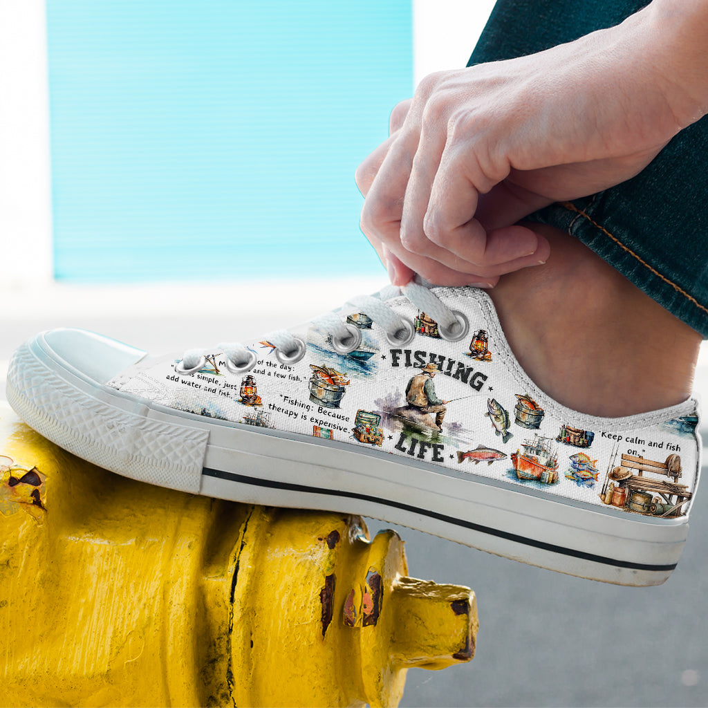 Passionné de pêche ? Chaussures de pêche basses personnalisées