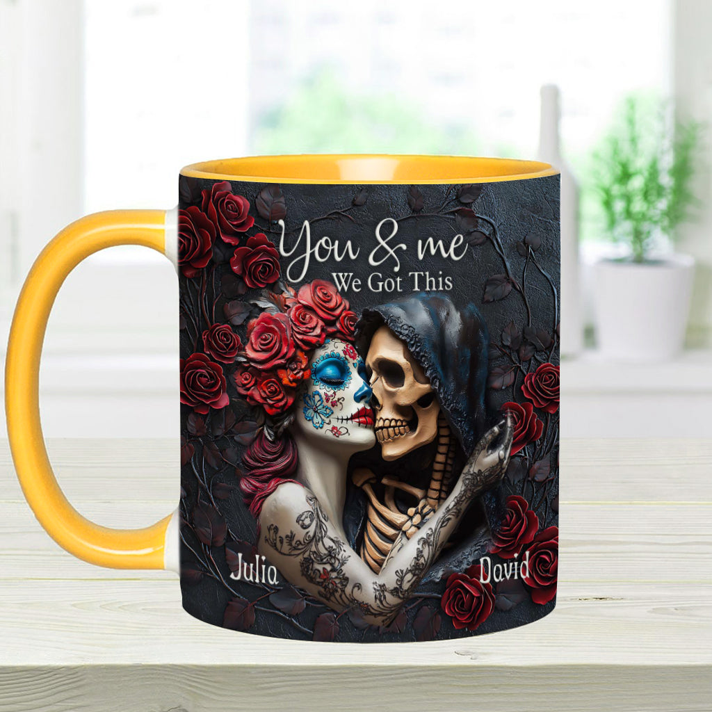 Toi et moi, on gère ! - Mug personnalisé à motif tête de mort