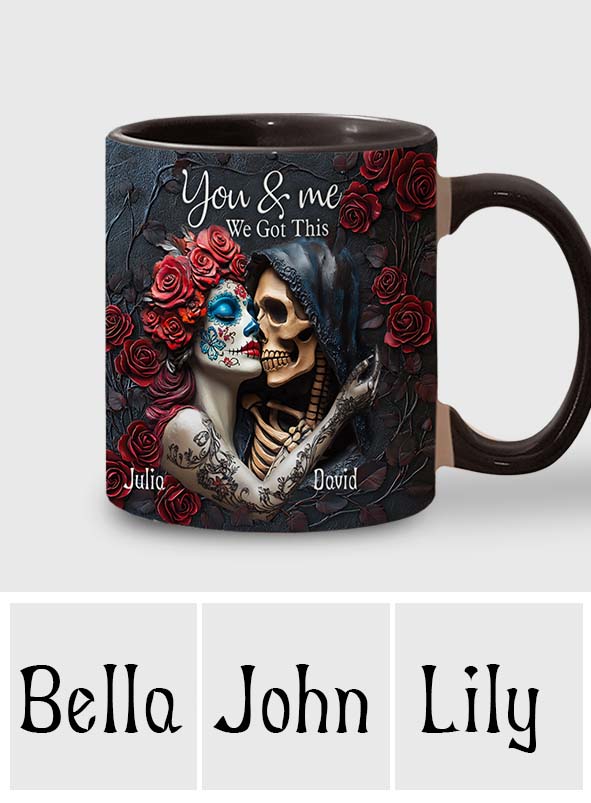 Toi et moi, on gère ! - Mug personnalisé à motif tête de mort