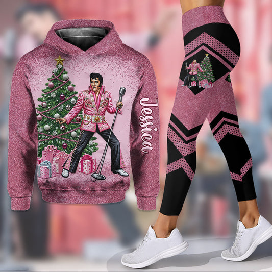 Rose Magique - Sweat à capuche et legging personnalisés King of Rock and Roll