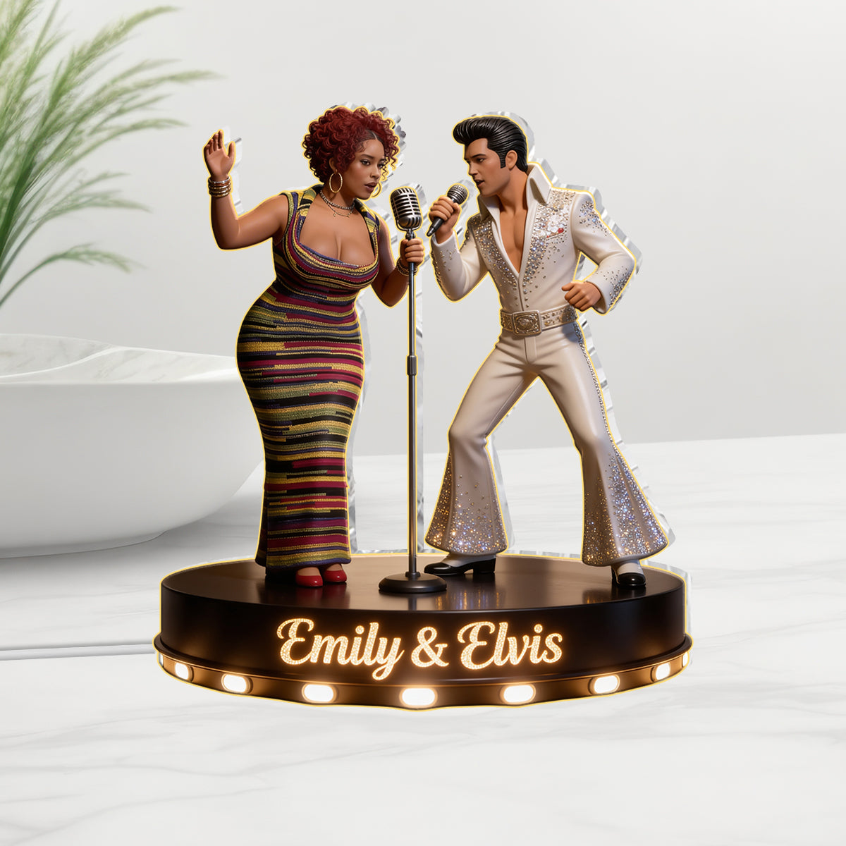 Long Live The King - Personalized King of Rock and Roll Acrylic LED Night Light