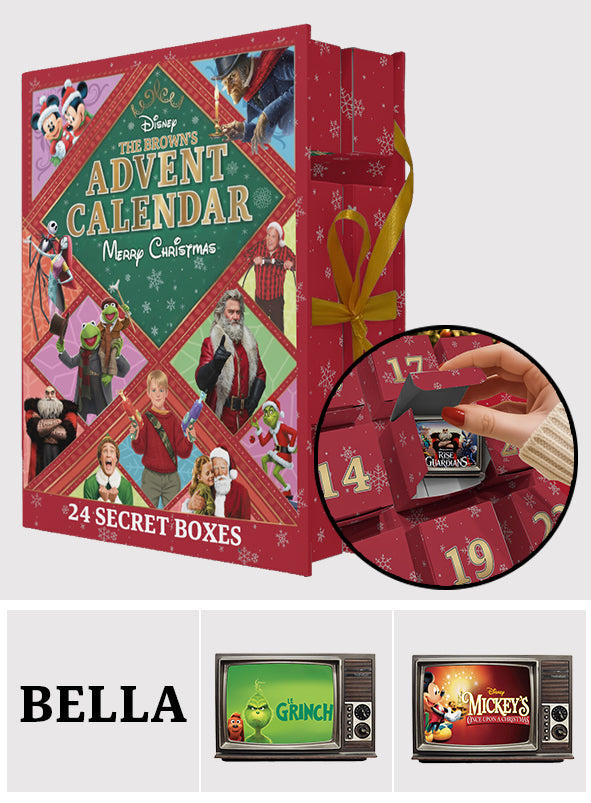 Christmas Movie Advent Calender - Personalized Christmas Folded Advent Calendar With Ornaments
