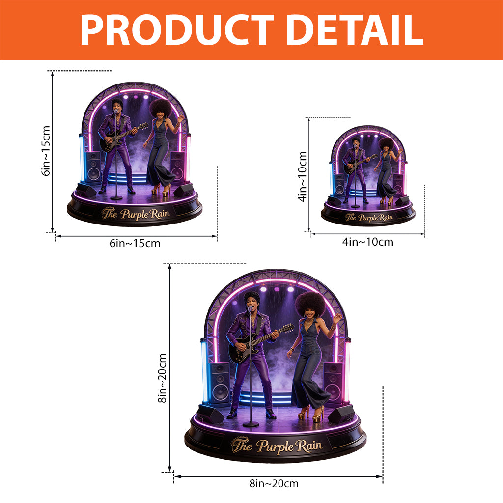 The Purple In The Rain - Personalized Custom Shaped Acrylic Plaque