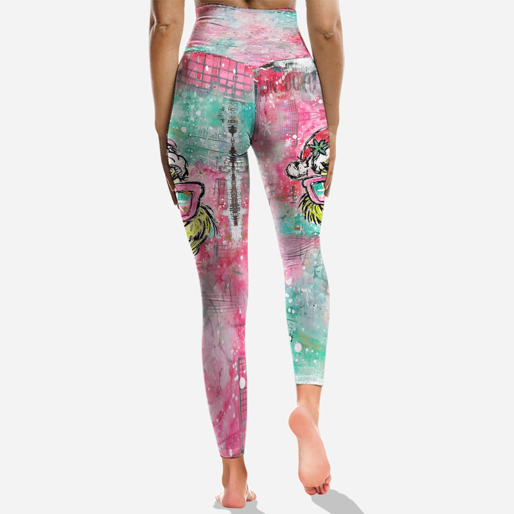 Joyeux Noël ! - Sweat à capuche et legging personnalisés avec étole de Noël