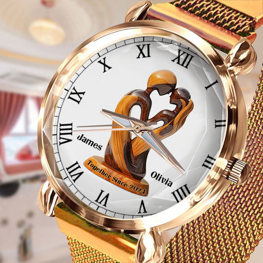 Toi et moi, on gère ça - Montre-bracelet personnalisée pour couple de femmes 