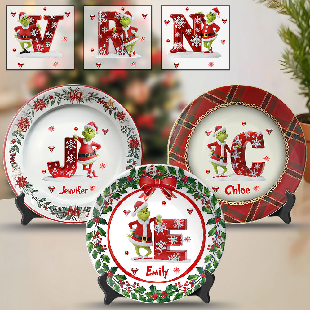 Merry Christmas - Personalized Stole Christmas Ceramic Round Plate