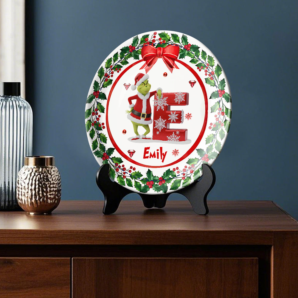 Merry Christmas - Personalized Stole Christmas Ceramic Round Plate