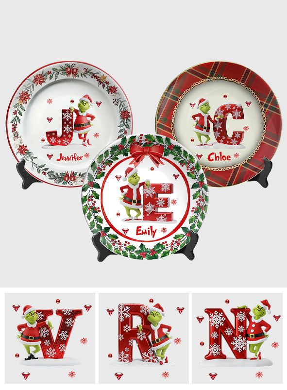 Merry Christmas - Personalized Stole Christmas Ceramic Round Plate