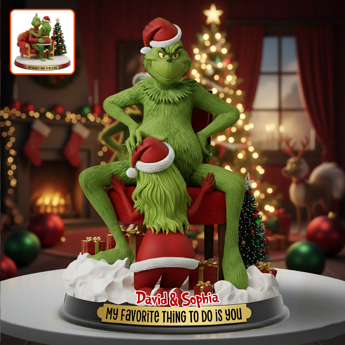 Funny Monster Couple - Personalized Couple Custom Shaped Acrylic Plaque