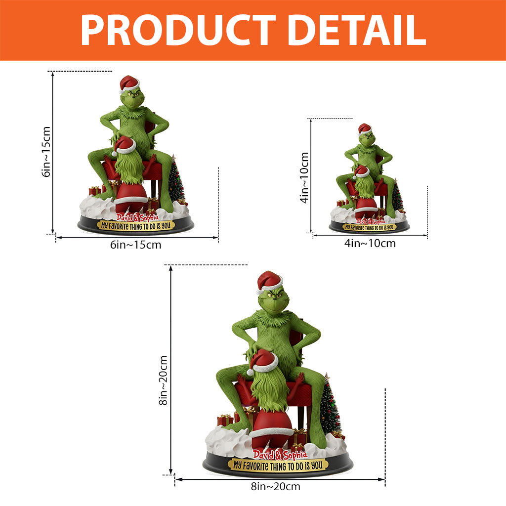 Funny Monster Couple - Personalized Couple Custom Shaped Acrylic Plaque