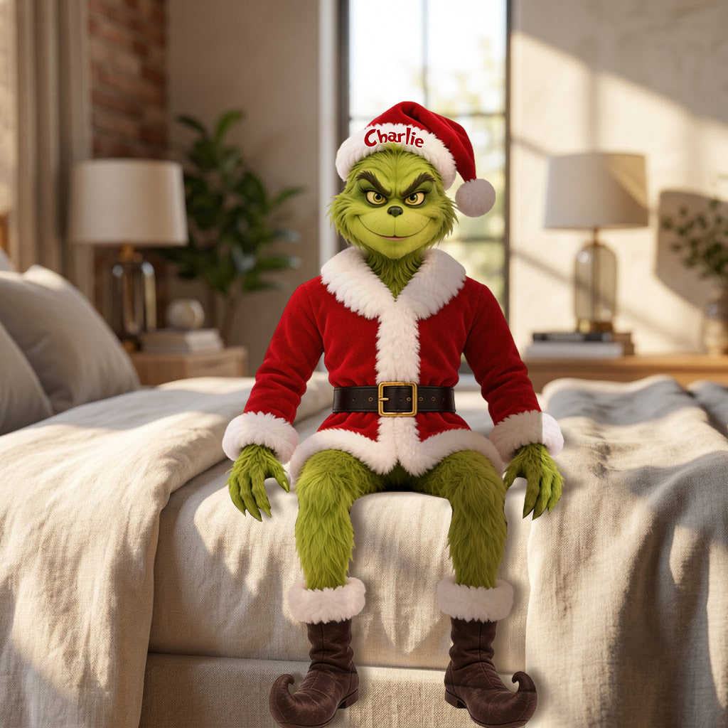 Couple Gift Merry Grinchmas - Personalized Stole Christmas Posable Plush Doll