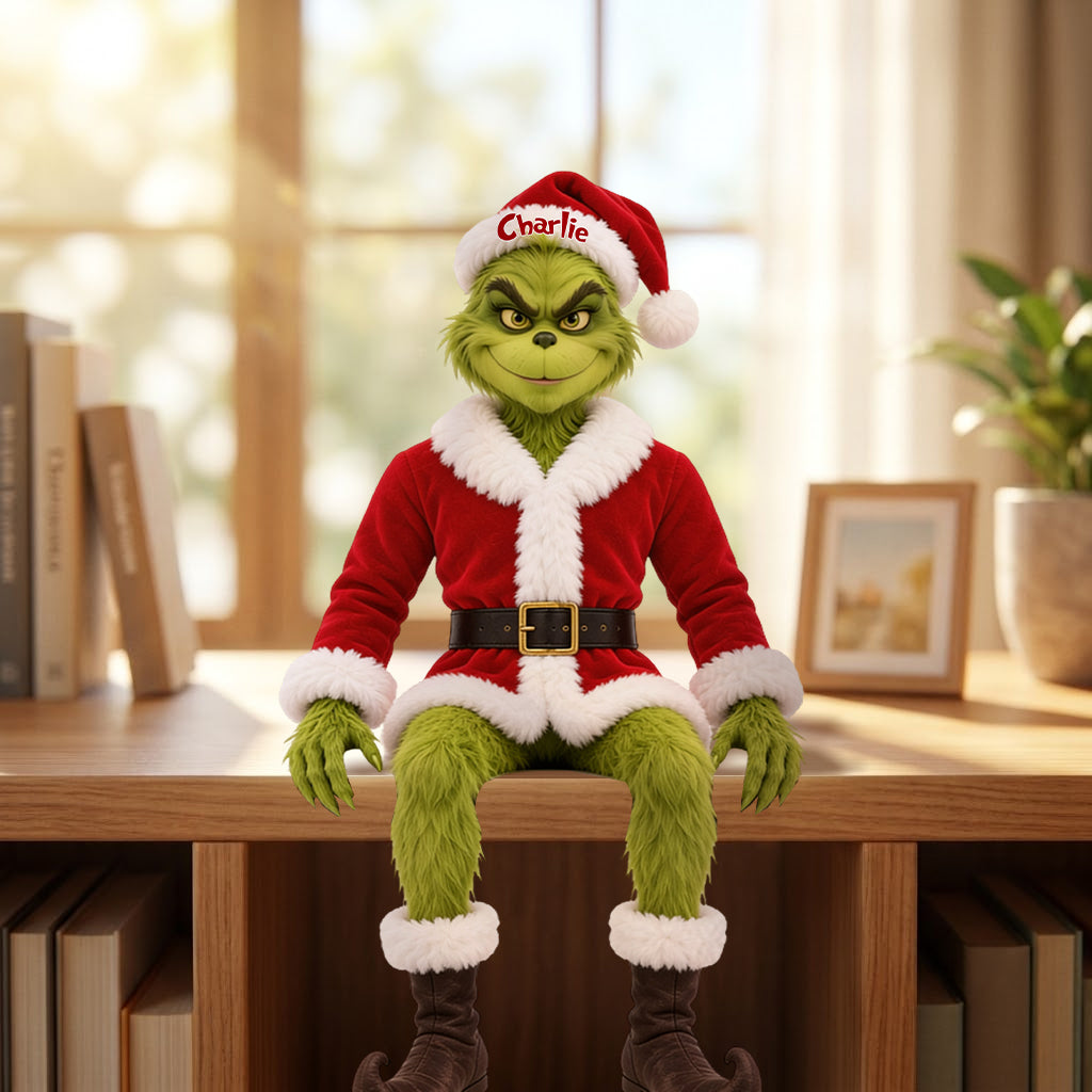 Couple Gift Merry Grinchmas - Personalized Stole Christmas Posable Plush Doll