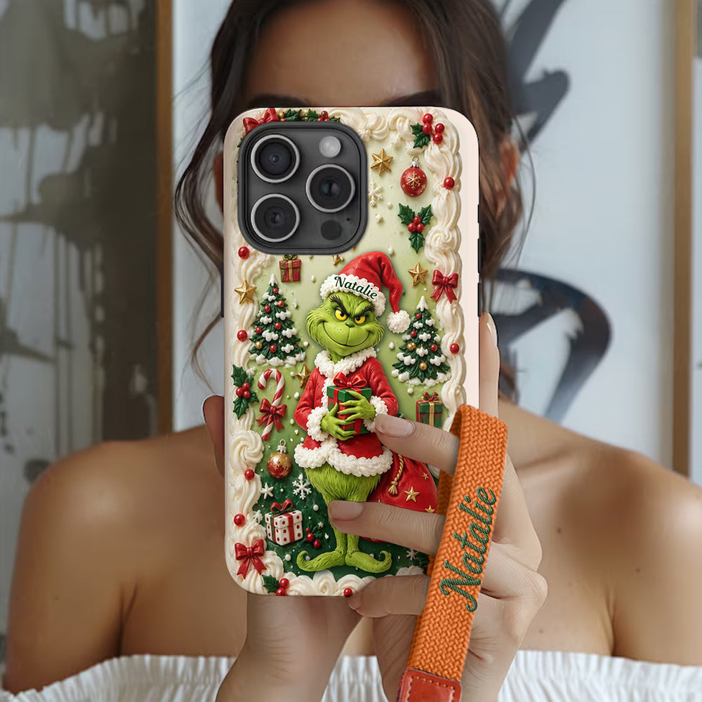 Merry Xmas - Personalized Stole Christmas Phone Case & Embroidered Lanyard
