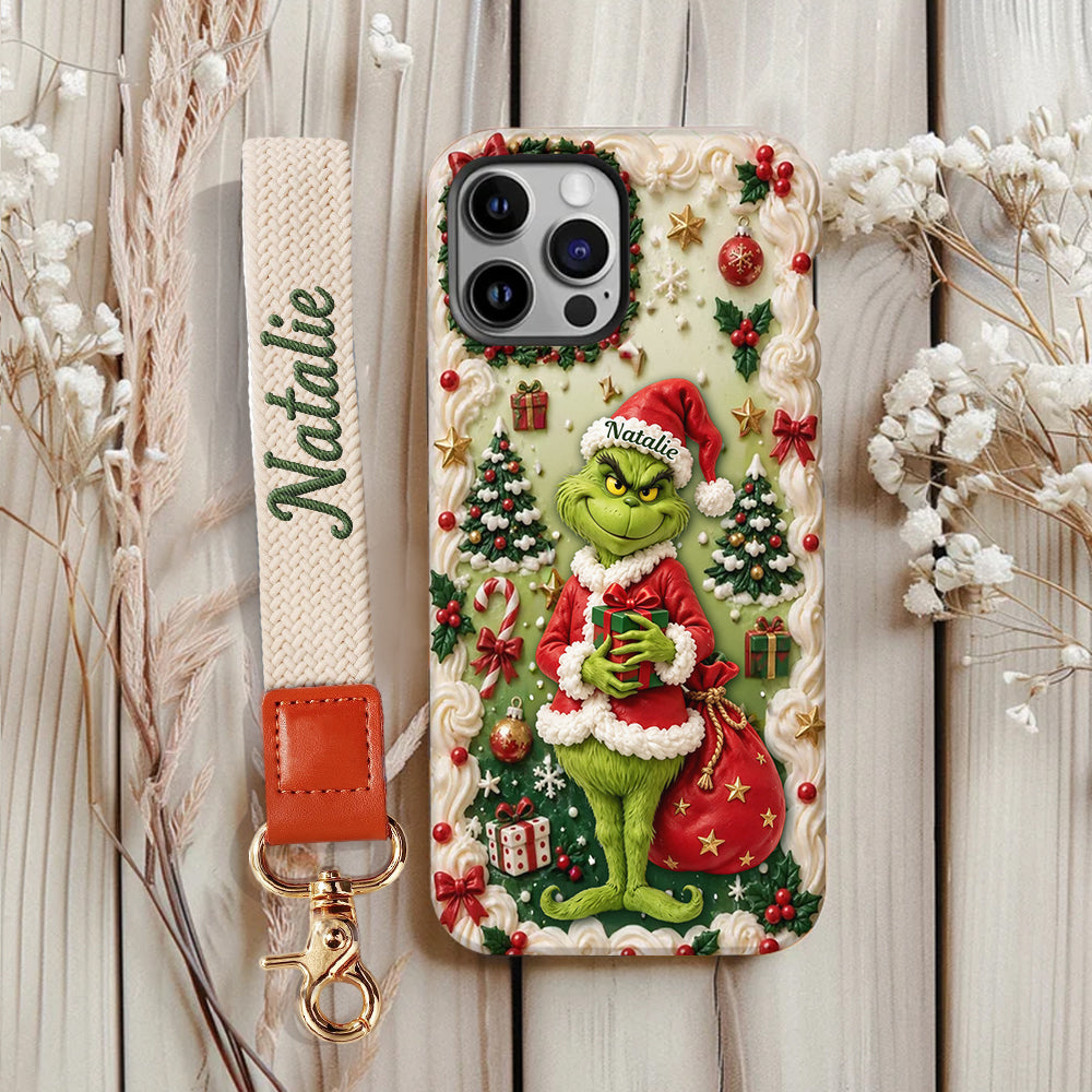 Merry Xmas - Personalized Stole Christmas Phone Case & Embroidered Lanyard