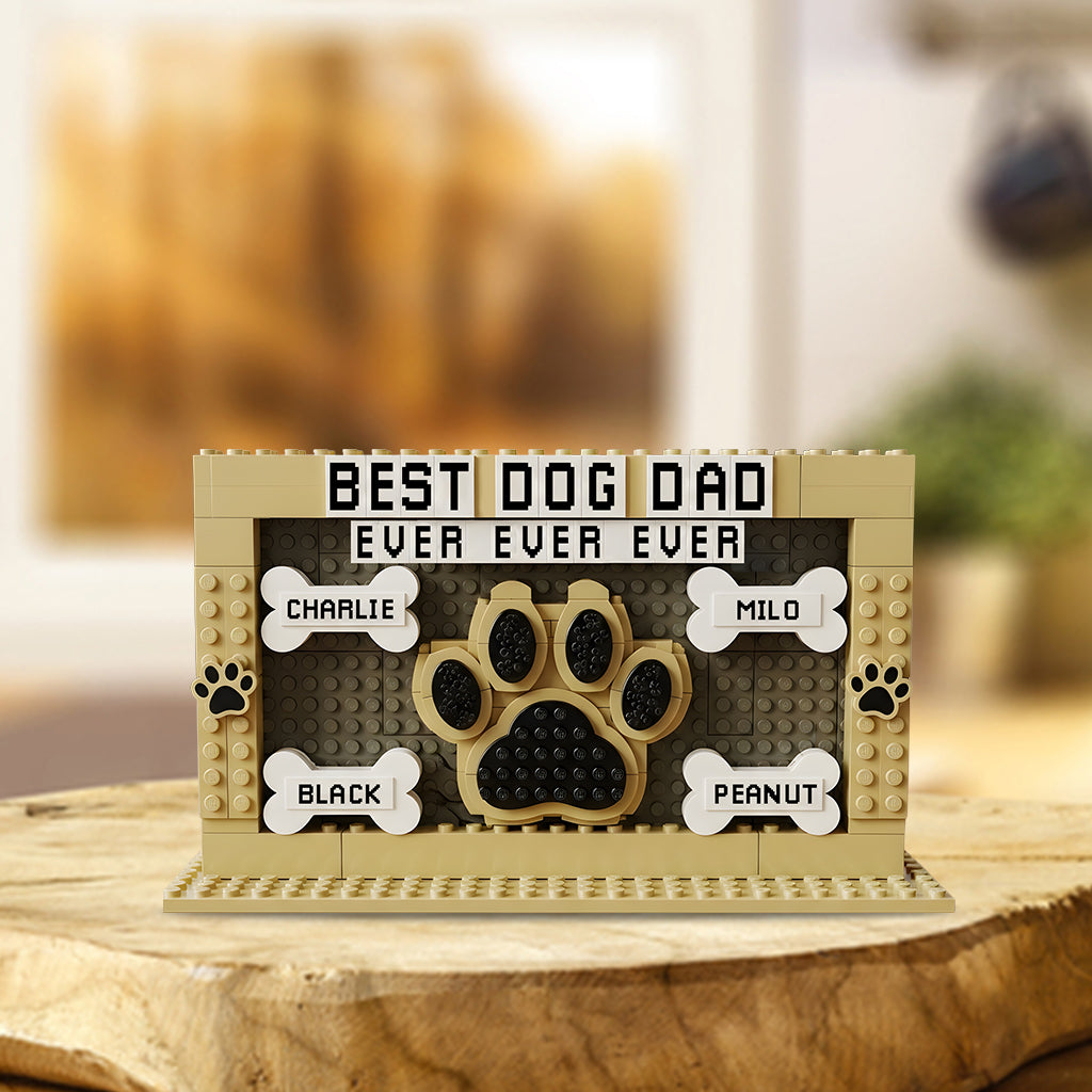 Meilleur papa de chien au monde - Plaque acrylique personnalisée en forme de chien