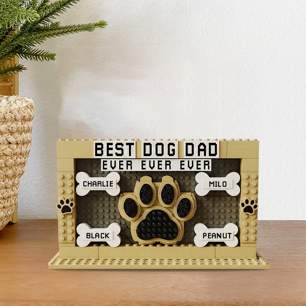 Meilleur papa de chien au monde - Plaque acrylique personnalisée en forme de chien