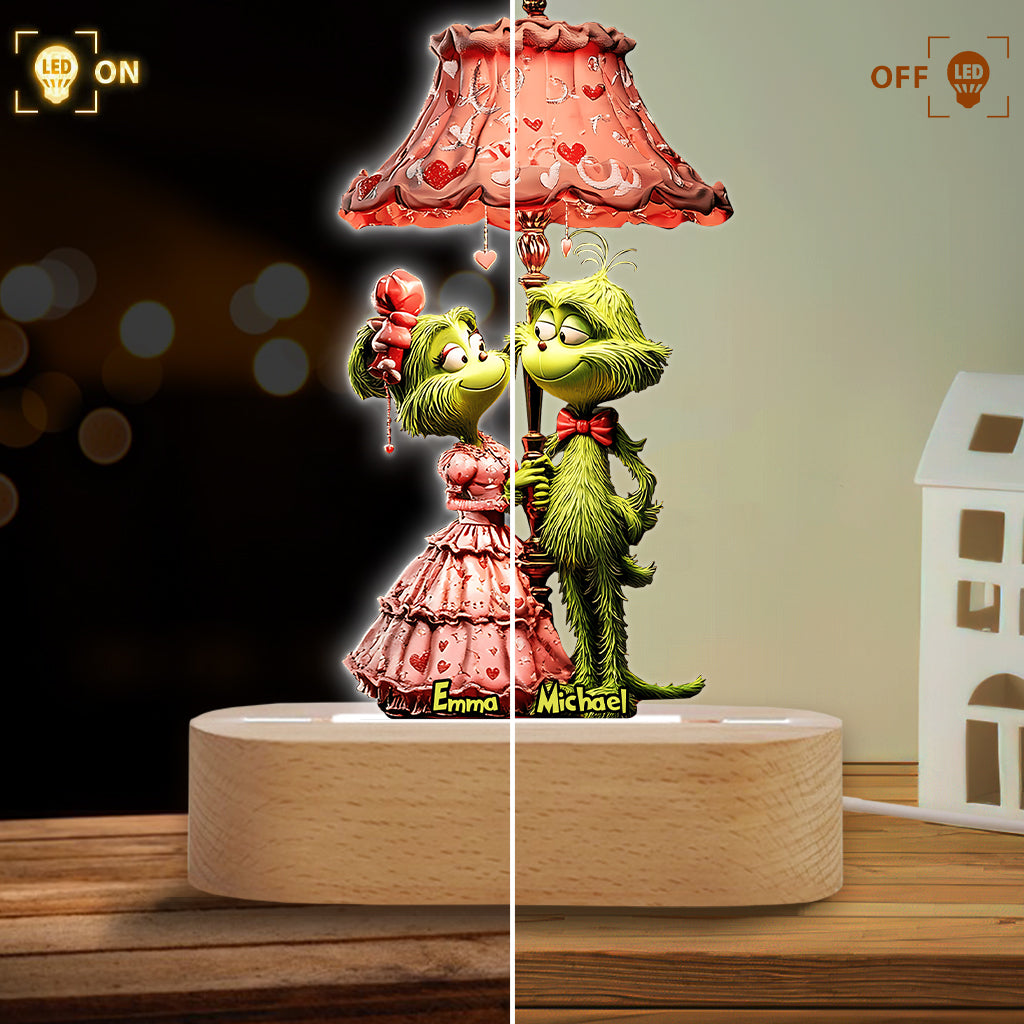 Toi et moi, on gère ! - Socle lumineux personnalisé en forme d'étole de Noël