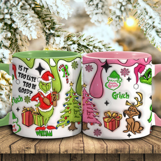 Est-il trop tard pour être sage ? - Mug décoratif de Noël personnalisé avec étole