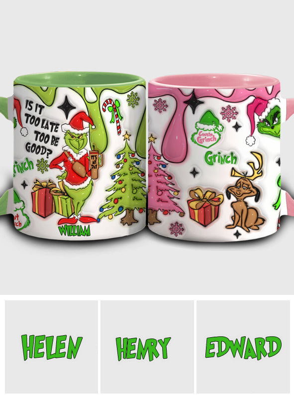 Est-il trop tard pour être sage ? - Mug décoratif de Noël personnalisé avec étole