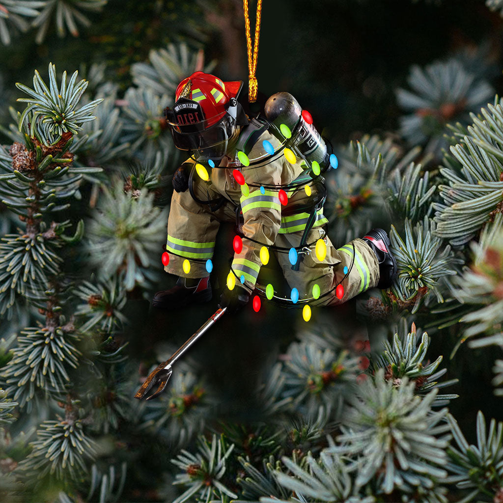 Firefighter Forever - Christmas Firefighter Ornament (Printed On Both Sides)