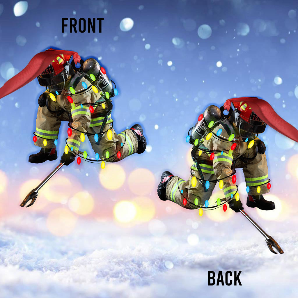 Firefighter Forever - Christmas Firefighter Ornament (Printed On Both Sides)