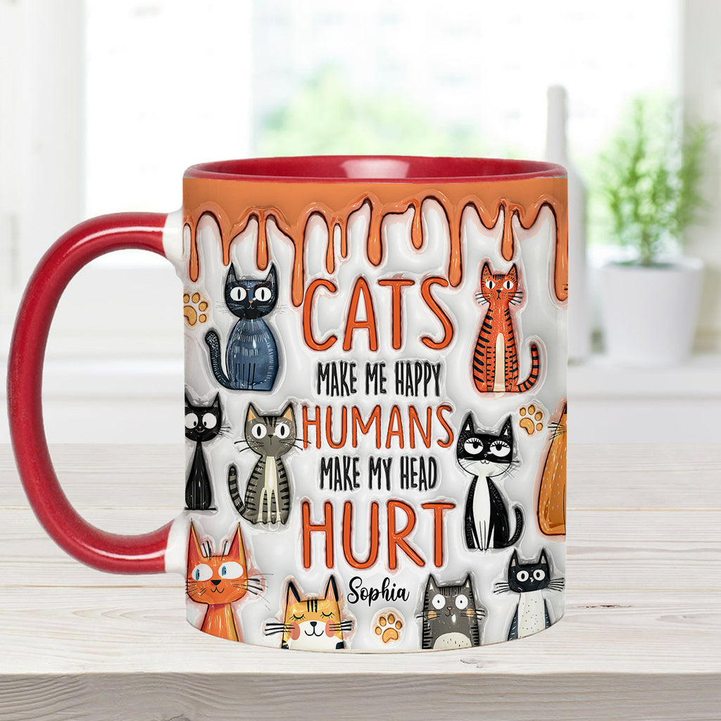 Les chats me rendent heureuse - Mug personnalisé à motif chat