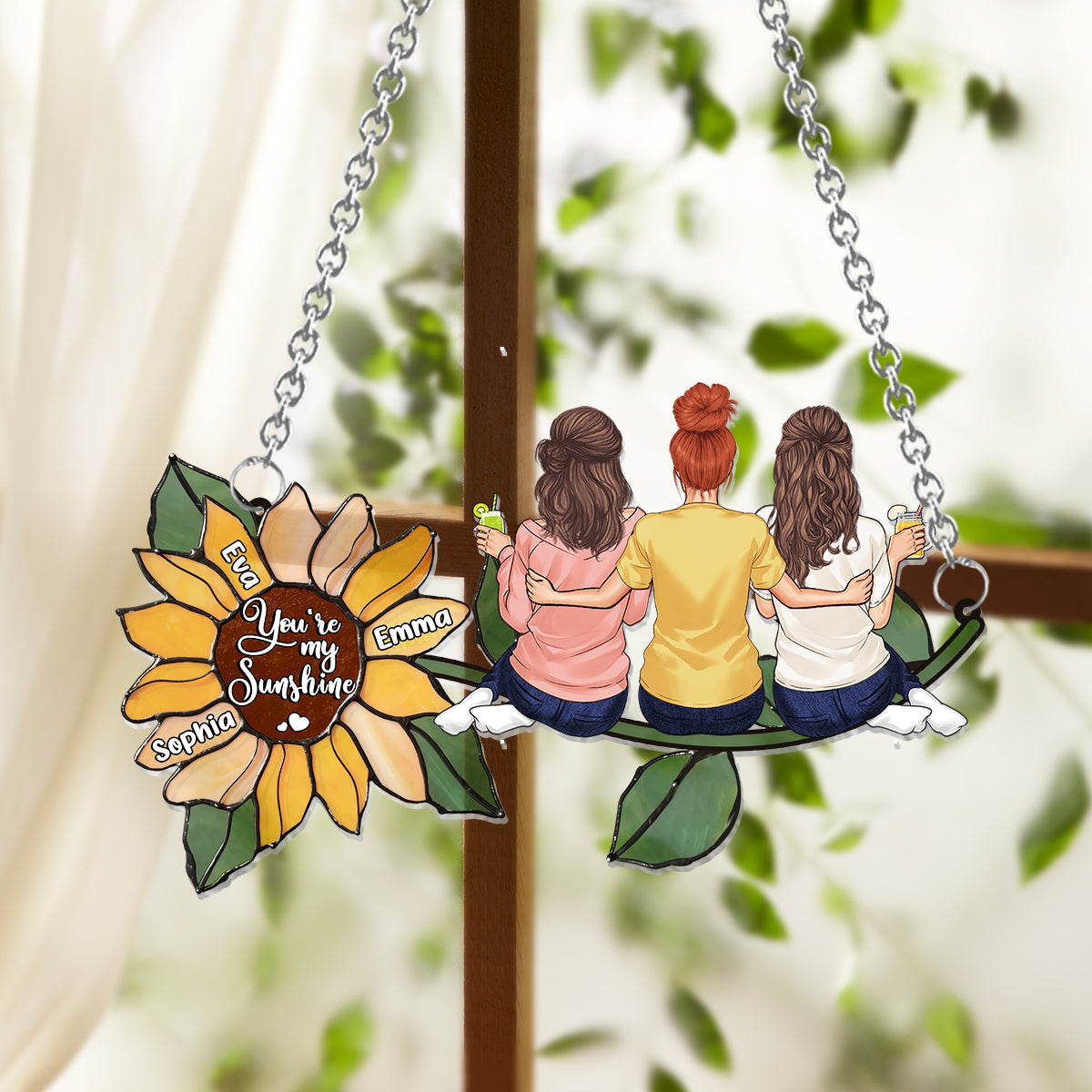 Tu es mon rayon de soleil - Attrape-soleil personnalisé à suspendre à la fenêtre pour ma meilleure amie 