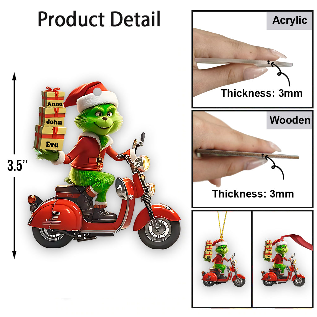 Merry Grinchmas - Personalized Stole Christmas Ornament