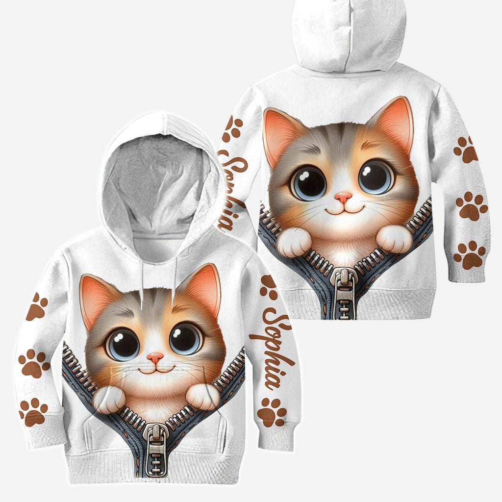 Sweat à capuche et leggings personnalisés avec un chat mignon