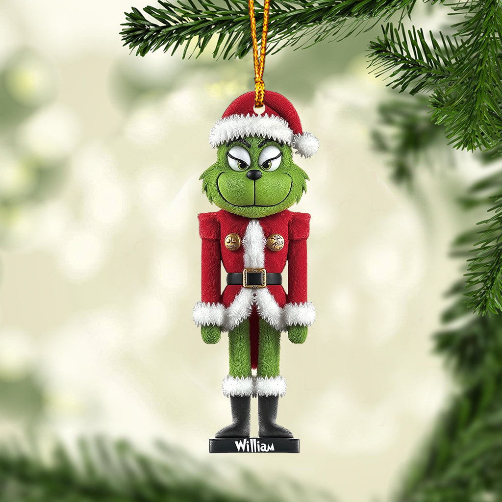 Grinchy Cracker - Ornement de Noël personnalisé en forme d'étole