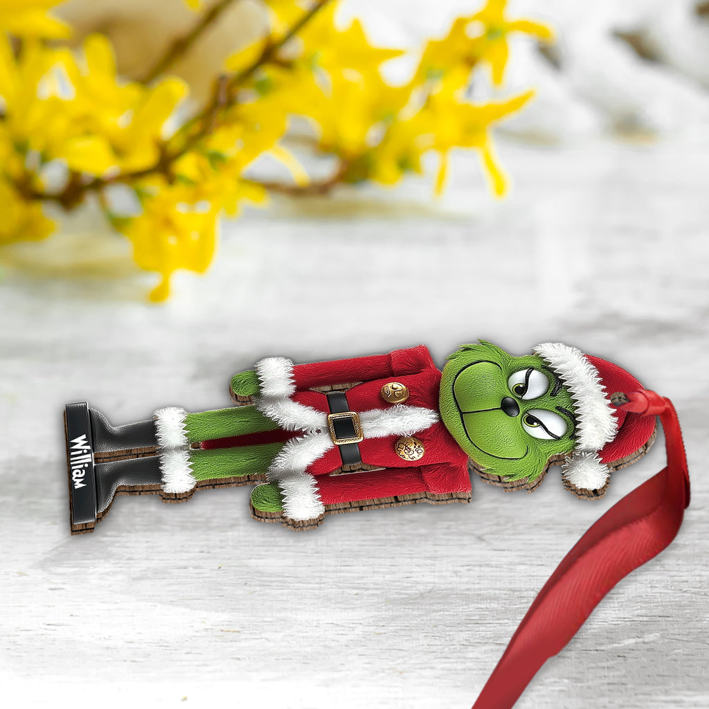 Grinchy Cracker - Ornement de Noël personnalisé en forme d'étole