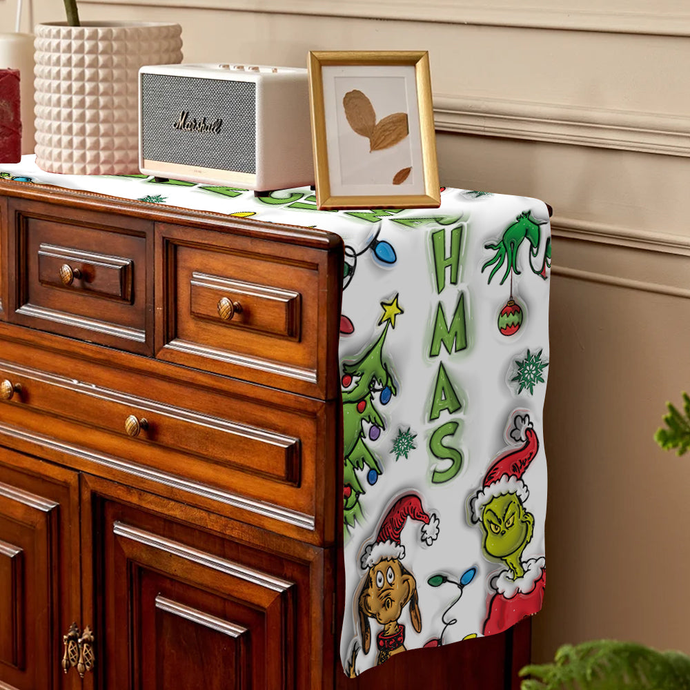 Merry Grinchmas - Personalized Stole Christmas Table Runner