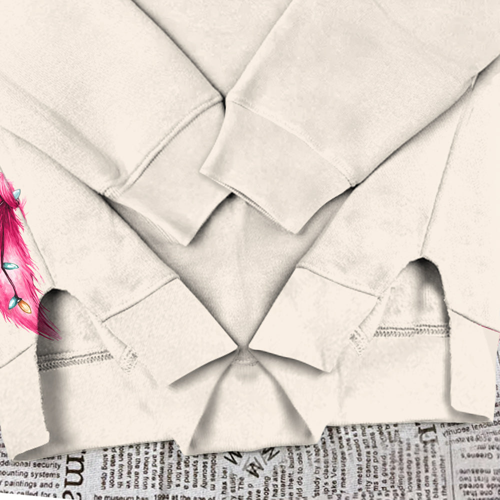 Sweat-shirt à ourlet fendu personnalisé « Maman Grinch » - Étole de Noël