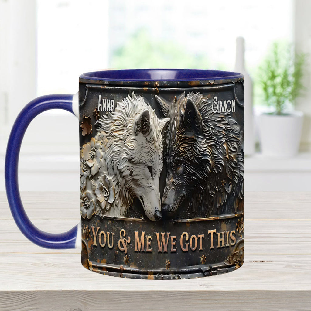 Toi et moi, on gère ! - Mug personnalisé avec motif loup