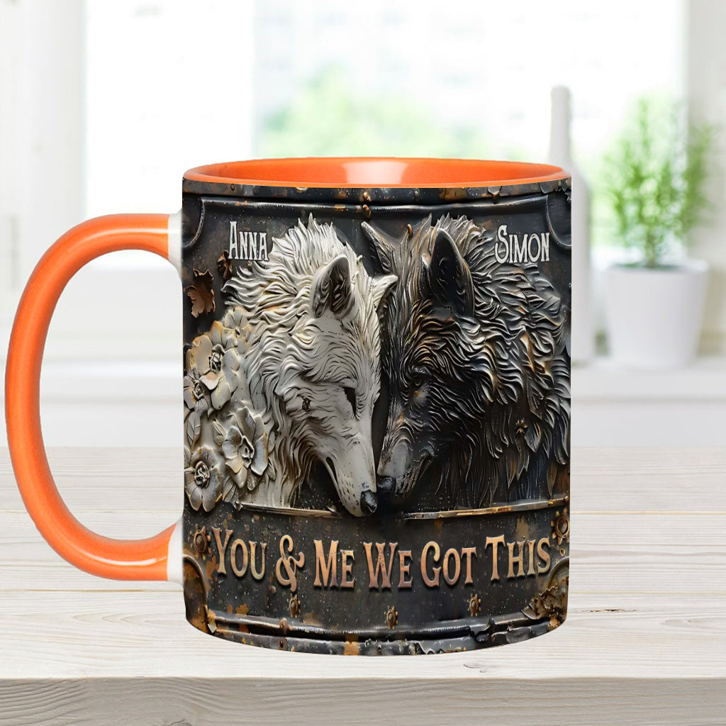 Toi et moi, on gère ! - Mug personnalisé avec motif loup