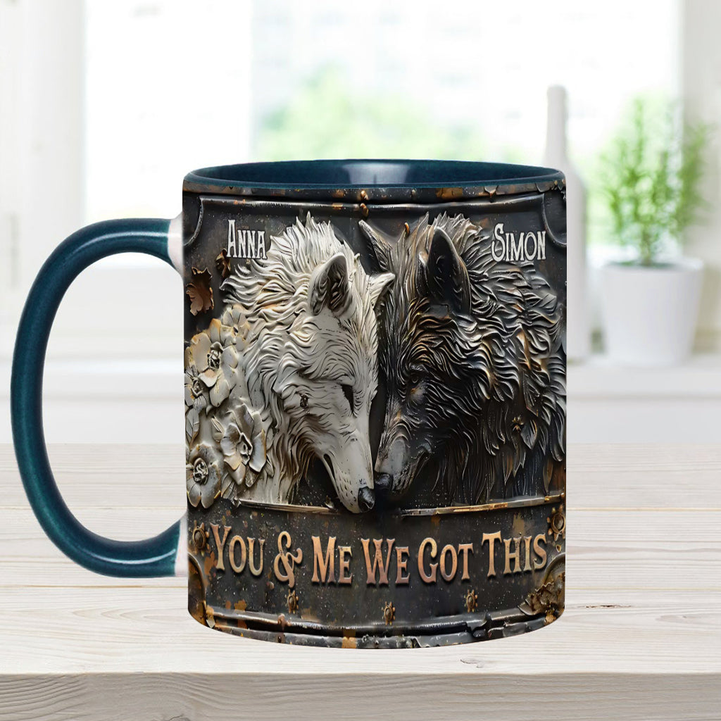 Toi et moi, on gère ! - Mug personnalisé avec motif loup