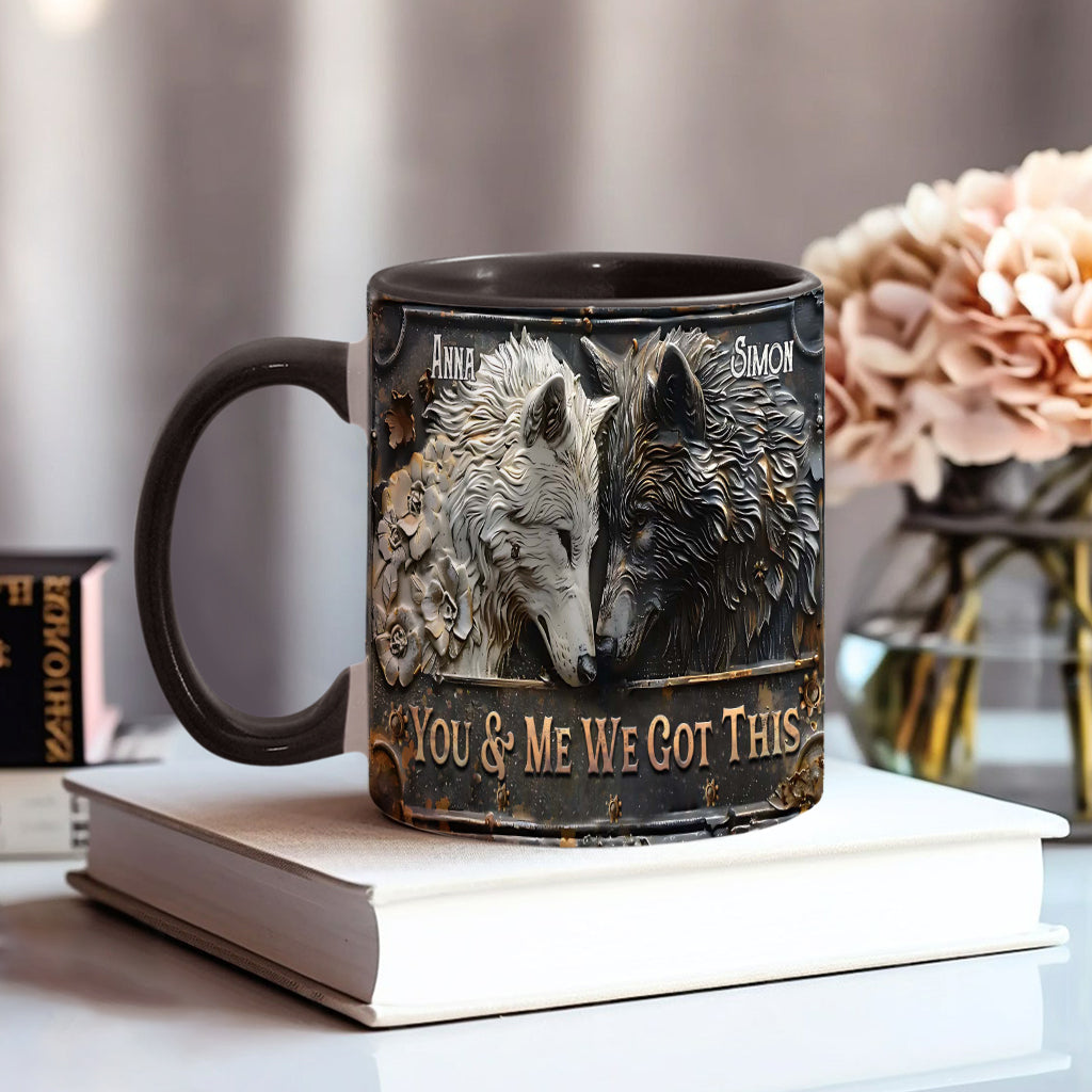 Toi et moi, on gère ! - Mug personnalisé avec motif loup