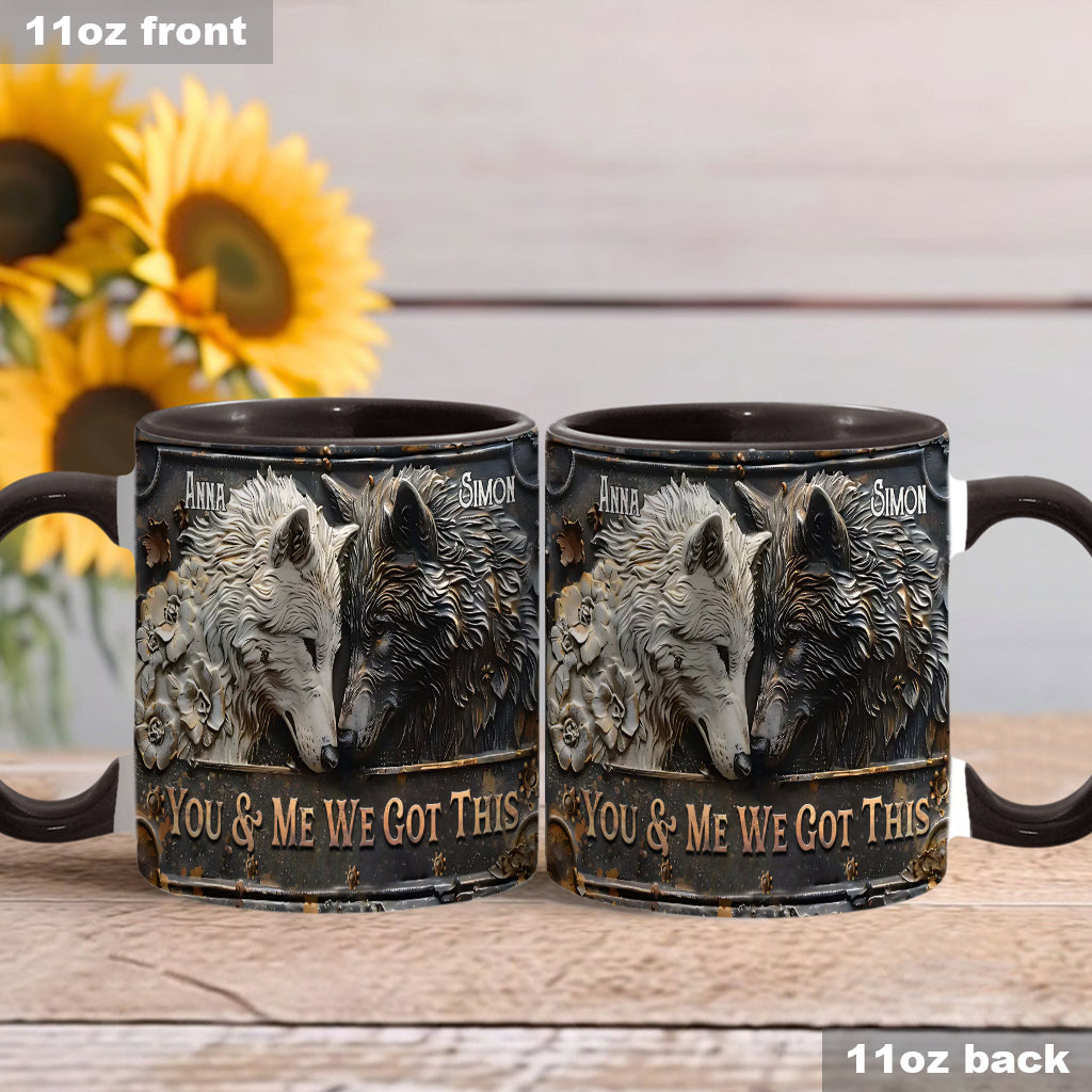 Toi et moi, on gère ! - Mug personnalisé avec motif loup
