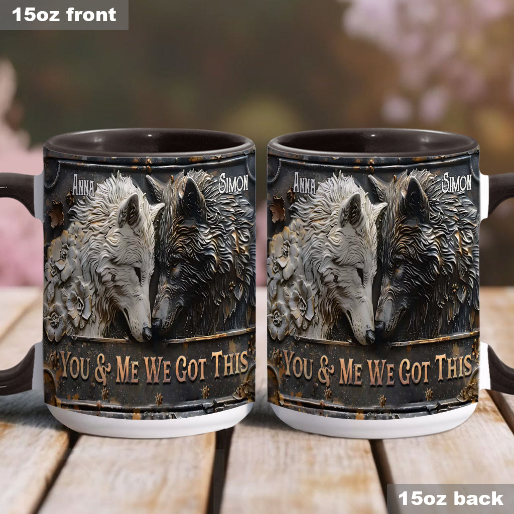 Toi et moi, on gère ! - Mug personnalisé avec motif loup