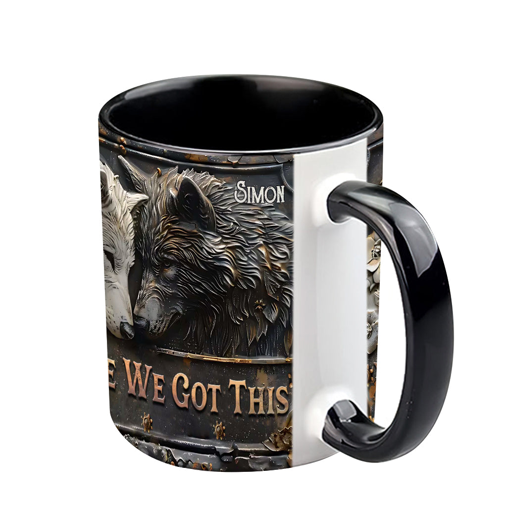 Toi et moi, on gère ! - Mug personnalisé avec motif loup