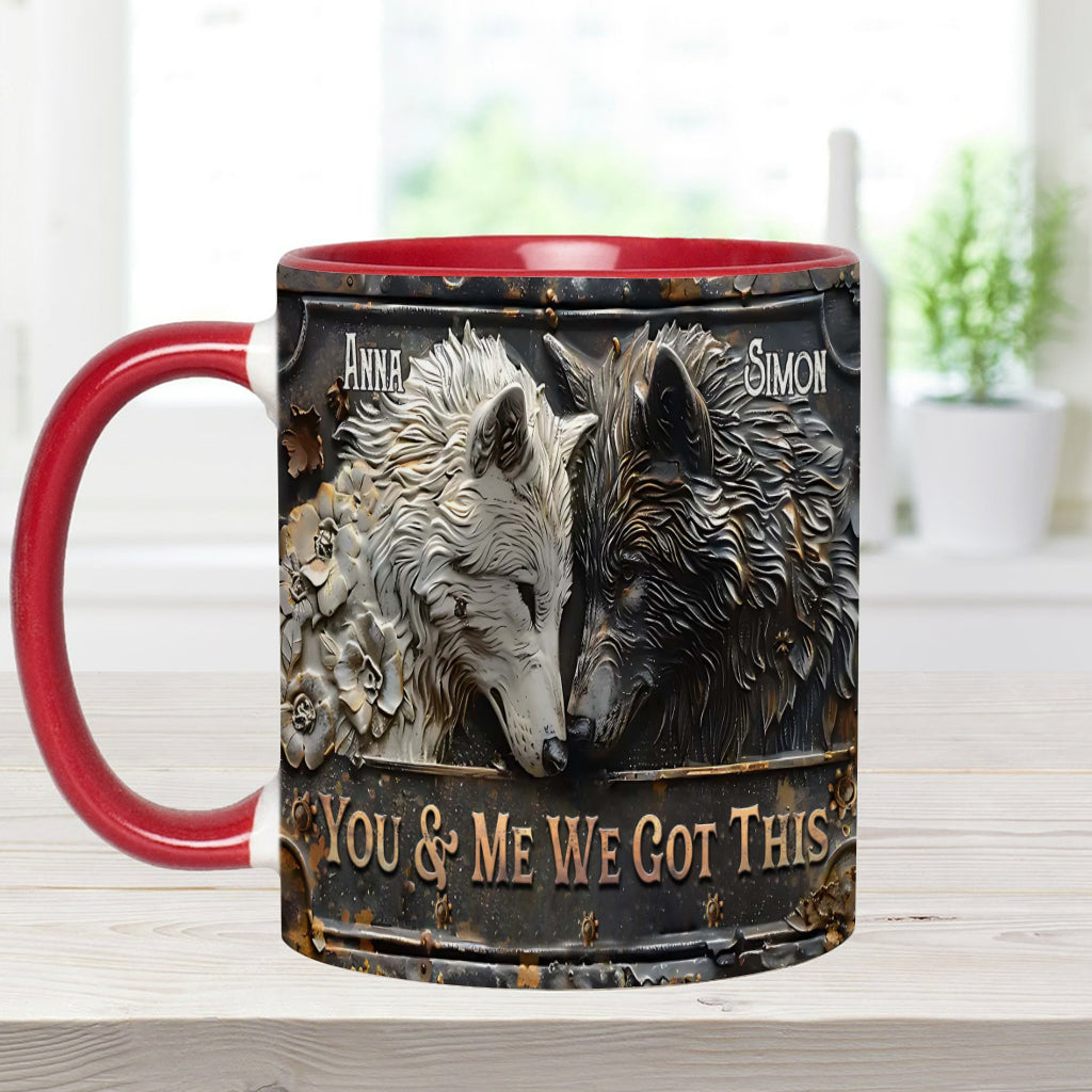 Toi et moi, on gère ! - Mug personnalisé avec motif loup