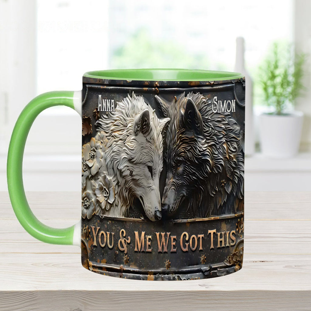 Toi et moi, on gère ! - Mug personnalisé avec motif loup