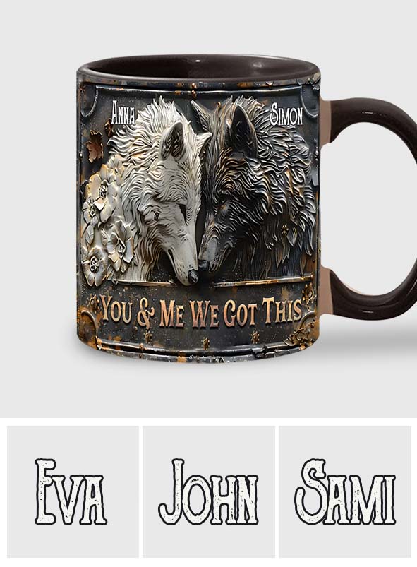 Toi et moi, on gère ! - Mug personnalisé avec motif loup