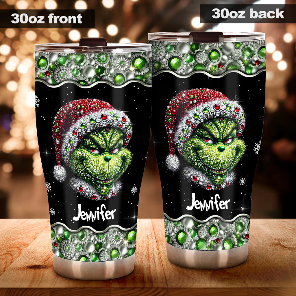 Joyeux Grinchmas - Gobelet de Noël personnalisé avec étole
