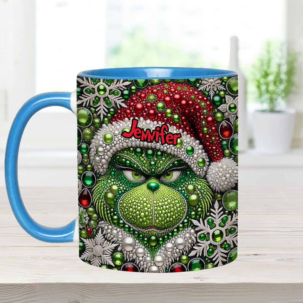 Joyeux Grinchmas - Mug personnalisé avec étole de Noël