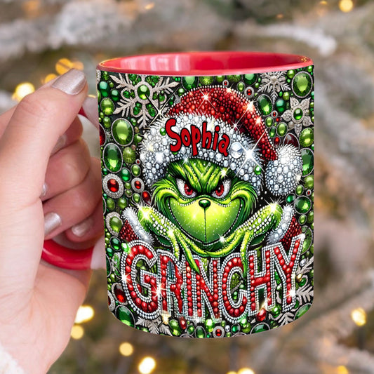 Joyeux Grinchmas - Mug personnalisé avec étole de Noël
