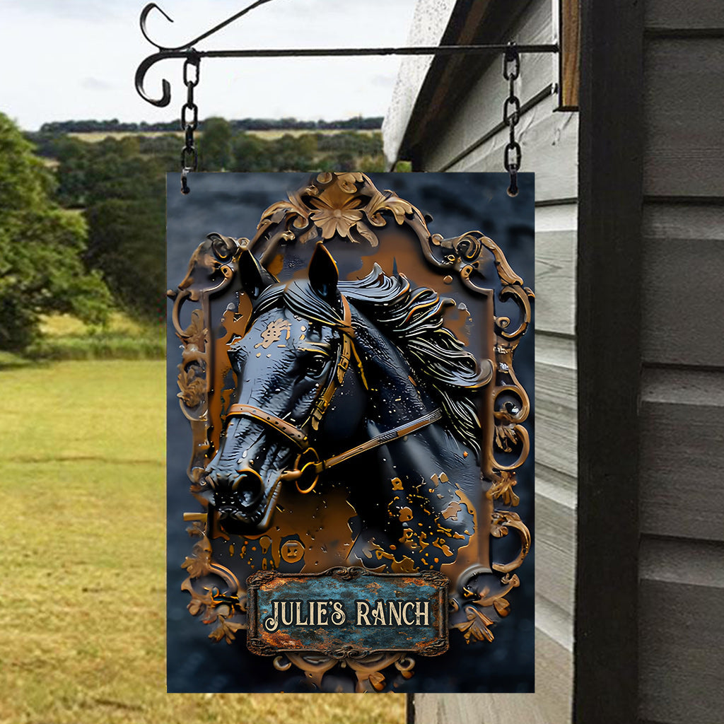 Beautiful Horse - Personalized Horse Rectangle Metal Sign