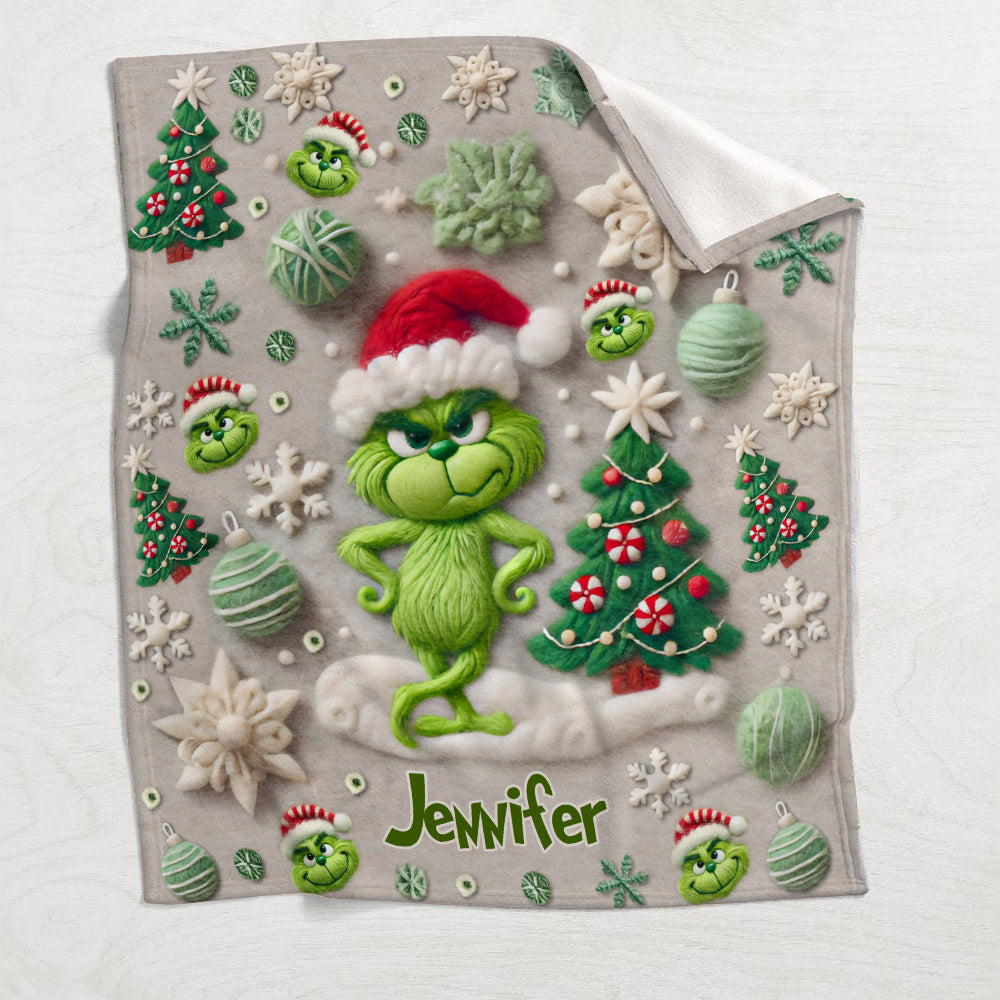 Joyeux Grinchmas - Étole de Noël personnalisée