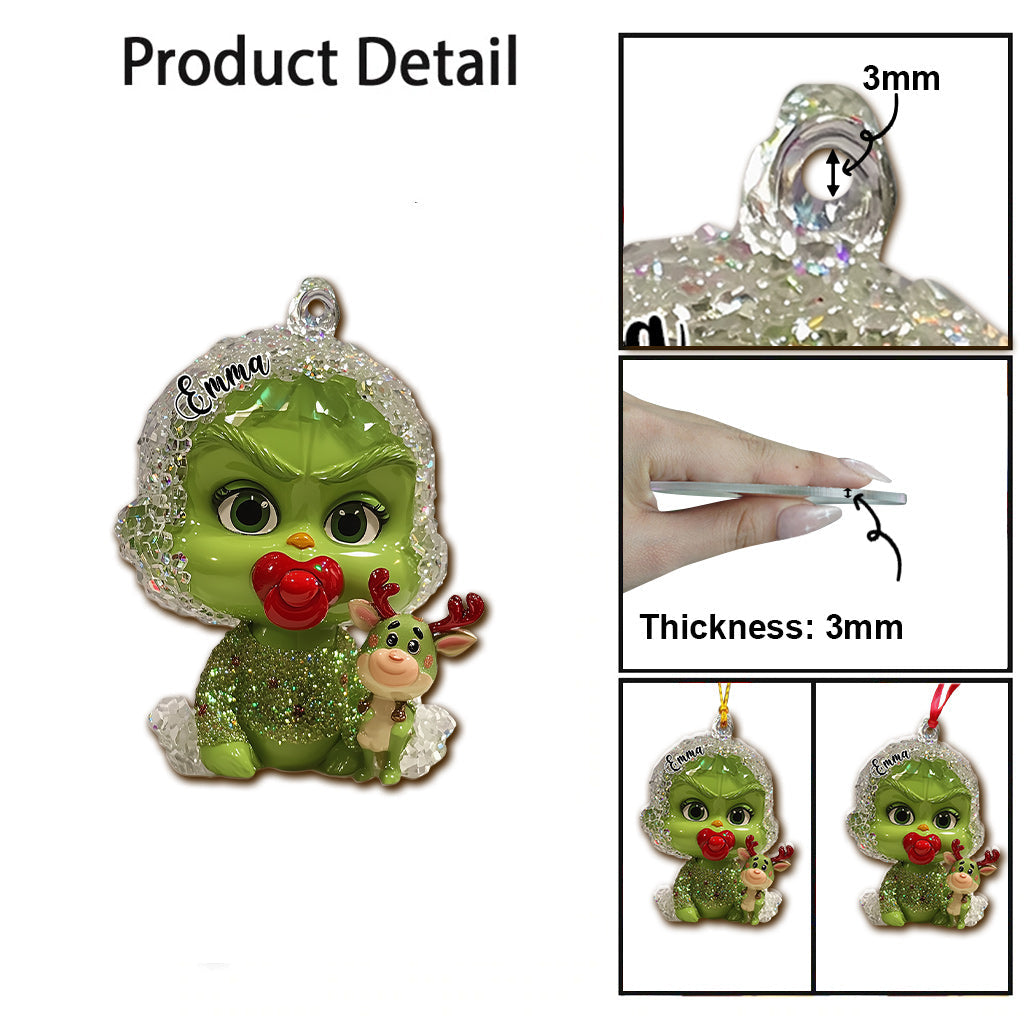 Merry Grinchmas - Personalized Stole Christmas Ornament